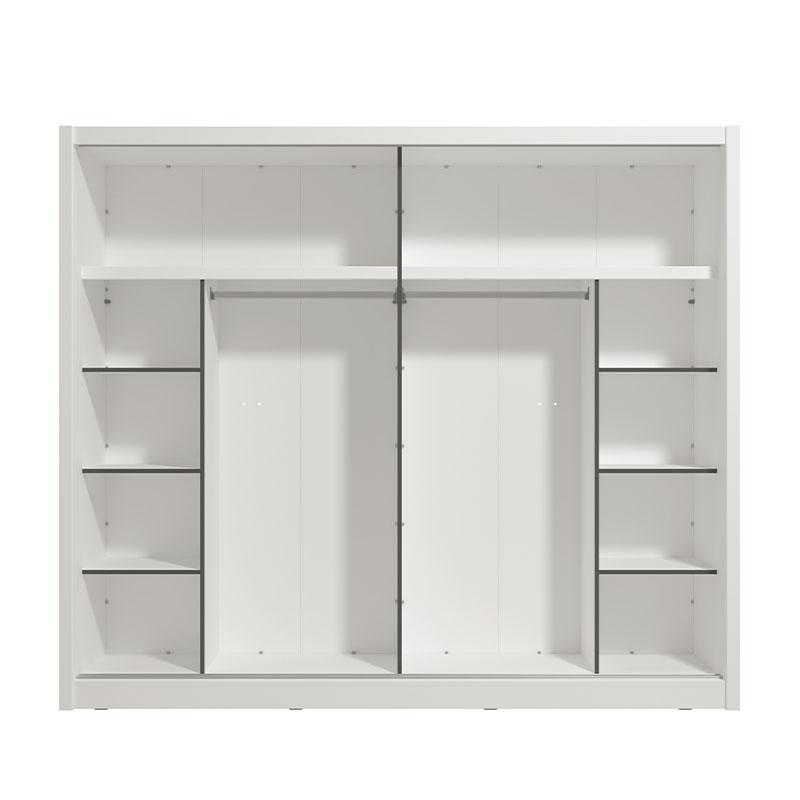 ΝΤΟΥΛΑΠΑ ΜΕ ΚΑΘΡΕΦΤΗ ALBI 245 ΛΕΥΚΟ ΧΡΩΜΑ 245x60x216εκ - Image 4