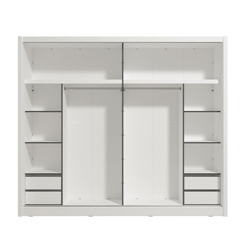 ΝΤΟΥΛΑΠΑ ΜΕ ΚΑΘΡΕΦΤΗ ALBI 245 ΛΕΥΚΟ ΧΡΩΜΑ 245x60x216εκ - Image 5