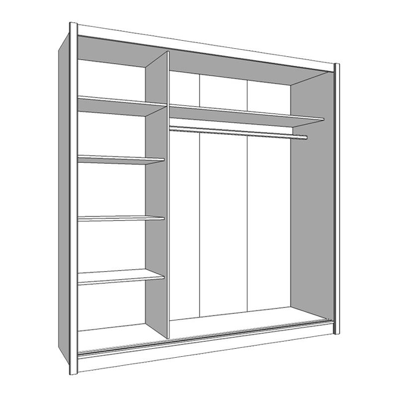 ΝΤΟΥΛΑΠΑ NAVARA ΜΕ ΚΑΘΡΕΦΤΗ 215 OG GREY OAK 213x60x215,5 - Image 5