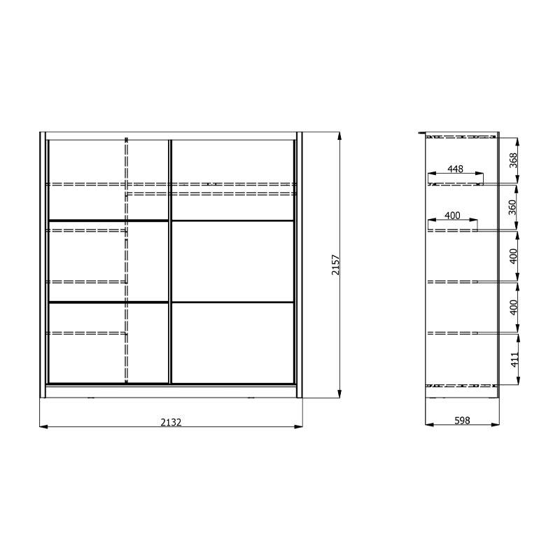 ΝΤΟΥΛΑΠΑ NAVARA ΜΕ ΚΑΘΡΕΦΤΗ 215 OG GREY OAK 213x60x215,5 - Image 6