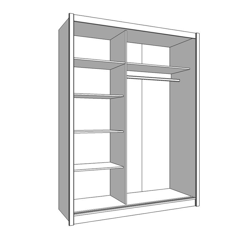 ΝΤΟΥΛΑΠΑ NAVARA 165 ΜΕ ΚΑΘΡΕΦΤΗ ARTISAN OAK 166x60x215,5 - Image 5