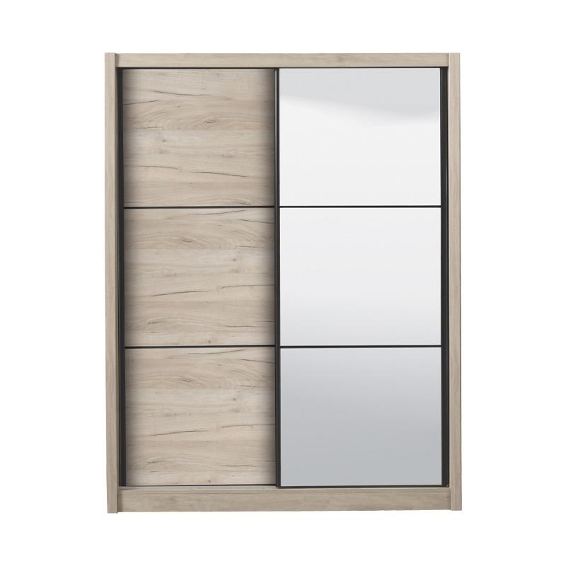 ΝΤΟΥΛΑΠΑ NAVARA 165 ΜΕ ΚΑΘΡΕΦΤΗ GREY OAK 166x60x215,5εκ - Image 3