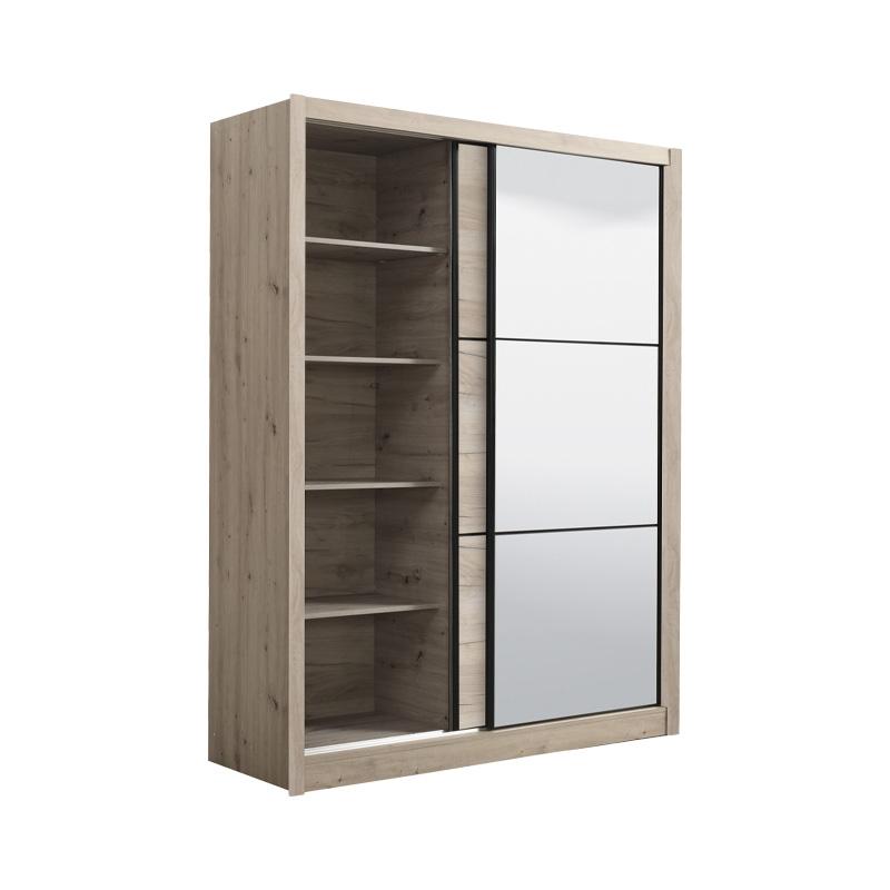ΝΤΟΥΛΑΠΑ NAVARA 165 ΜΕ ΚΑΘΡΕΦΤΗ GREY OAK 166x60x215,5εκ - Image 4