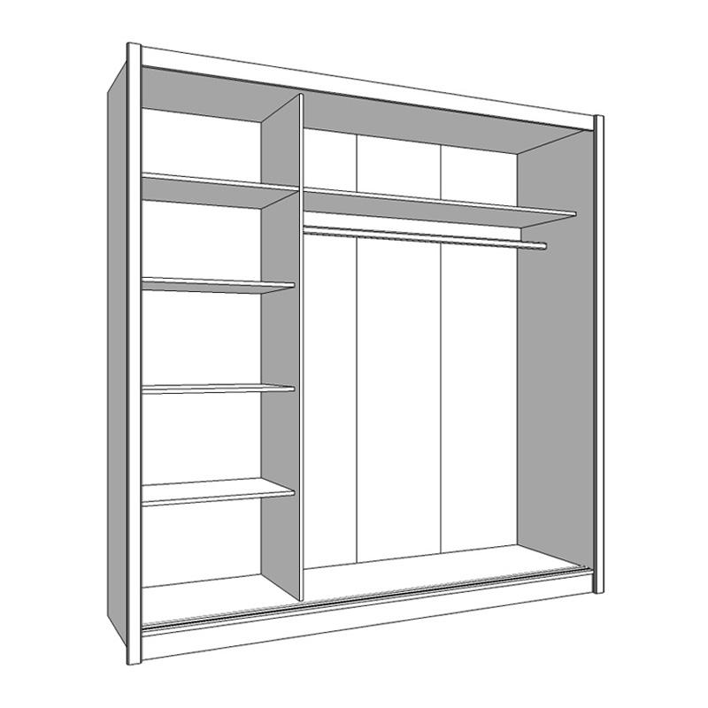 ΝΤΟΥΛΑΠΑ NAVARA 215 GREY OAK 213x60x215,5εκ - Image 5
