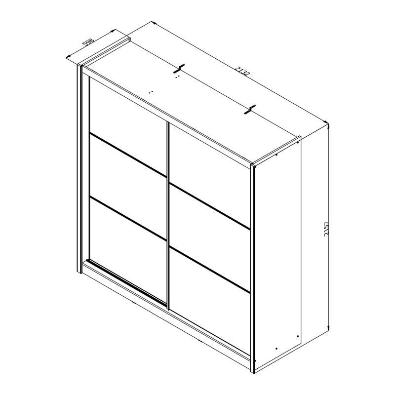 ΝΤΟΥΛΑΠΑ NAVARA 215 GREY OAK 213x60x215,5εκ - Image 7