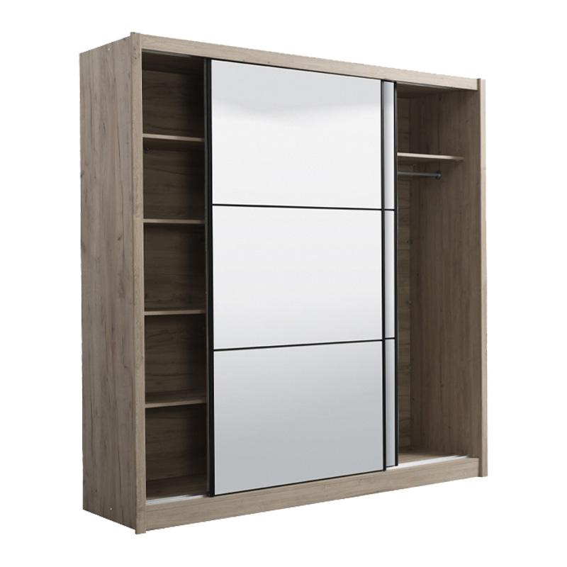 ΝΤΟΥΛΑΠΑ NAVARA ΜΕ ΚΑΘΡΕΦΤΗ 215 2 OG GREY OAK 213x60x215,5εκ - Image 4