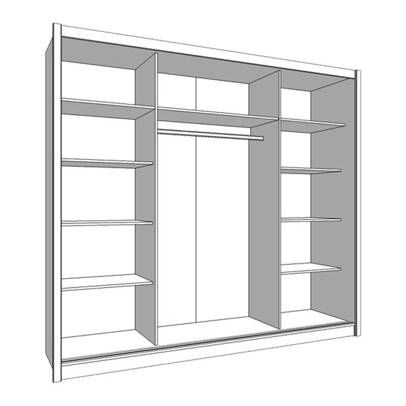 ΝΤΟΥΛΑΠΑ NAVARA ΜΕ ΚΑΘΡΕΦΤΗ 245 OG ARTISAN OAK 242x60x215,5εκ - Image 4