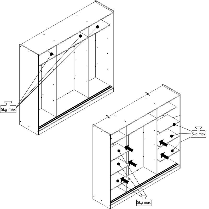 ΝΤΟΥΛΑΠΑ NAVARA ΜΕ ΚΑΘΡΕΦΤΗ 245 OG GREY OAK 242x60x215,5εκ - Image 7