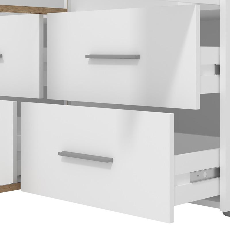 ΝΤΟΥΛΑΠΑ PARNAS 3K2FO III ARTISAN OAK-ΛΕΥΚΟ 149x54x208εκ - Image 5