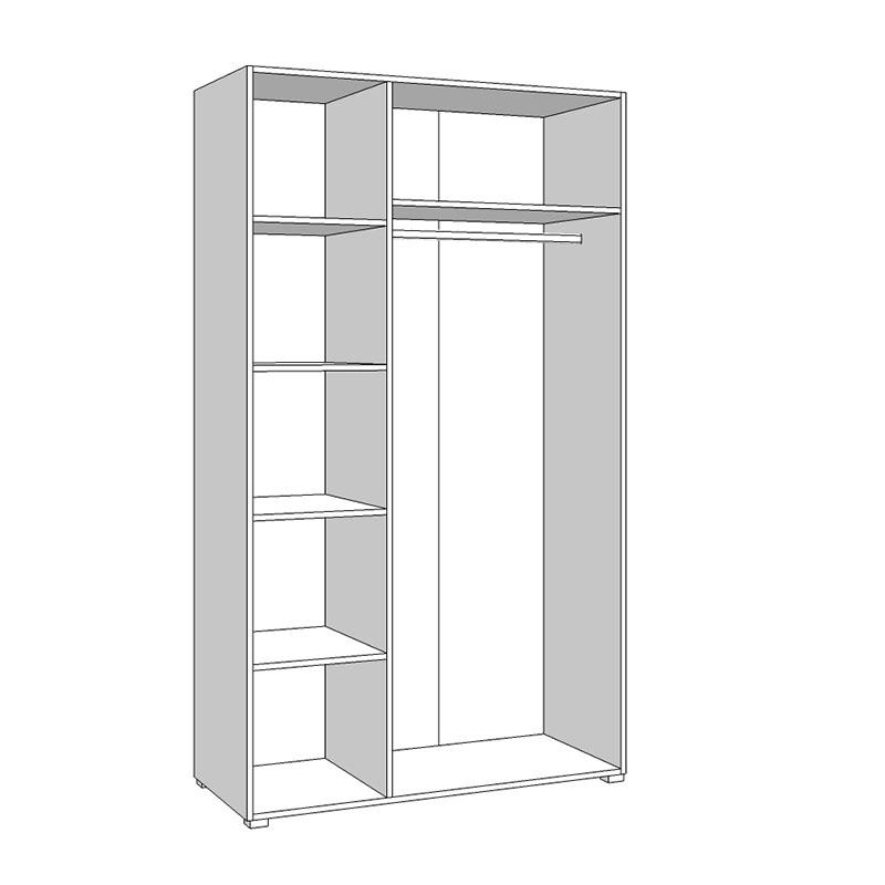 ΝΤΟΥΛΑΠΑ RITMO ΜΕ ΚΑΘΡΕΦΤΗ 3Κ1Ο SONOMA 114.5x51.5x200εκ - Image 5