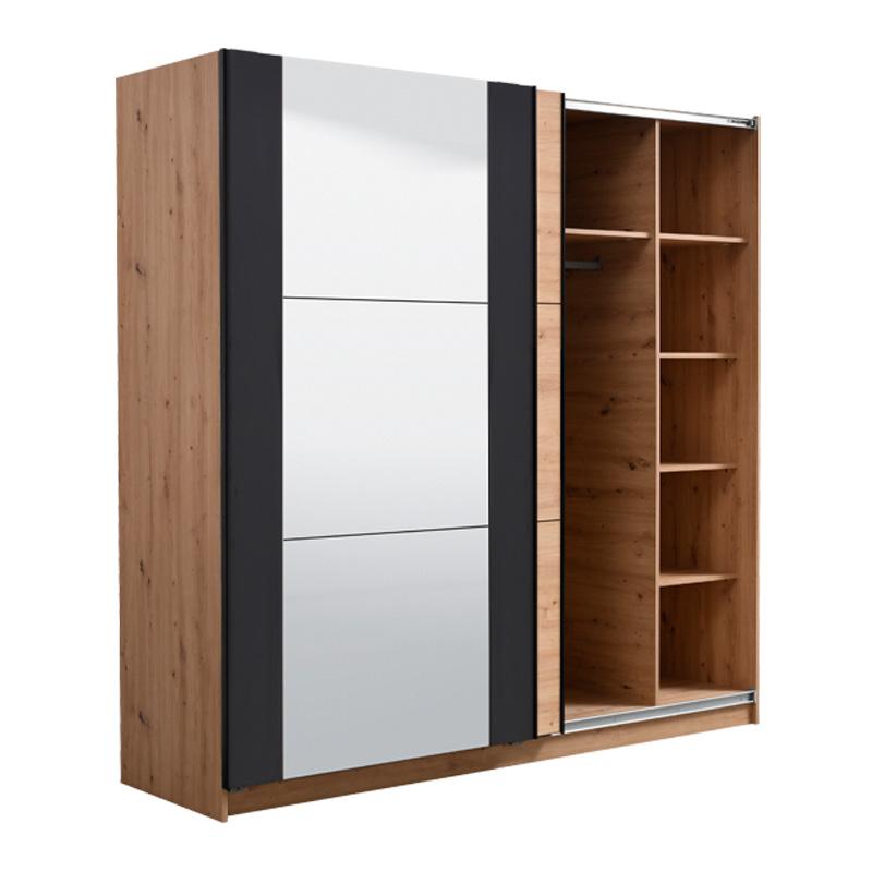 ΝΤΟΥΛΑΠΑ SARDINIA 220 OG ARTISAN OAK / ΜΑΥΡΟ 217x62.5x210εκ - Image 4