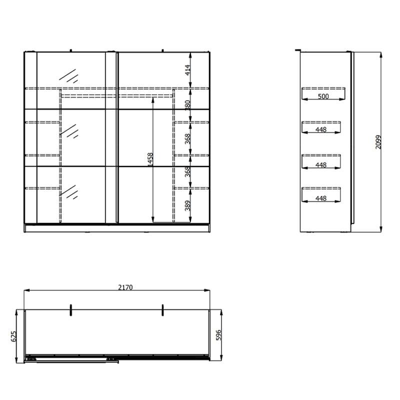 ΝΤΟΥΛΑΠΑ SARDINIA 220 OG ARTISAN OAK / ΜΑΥΡΟ 217x62.5x210εκ - Image 6