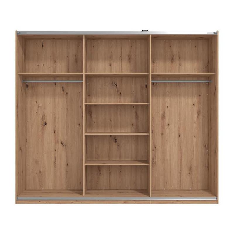 ΝΤΟΥΛΑΠΑ SARDINIA 270 ARTISAN OAK / ΜΑΥΡΟ 262.5x65.5x224εκ - Image 4