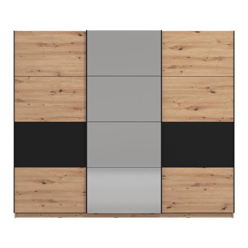 ΝΤΟΥΛΑΠΑ SARDINIA 270 OG ΜΕ ΚΑΘΡΕΦΤΗ ARTISAN OAK / ΜΑΥΡΟ 262.5x65.5x224εκ - Image 3