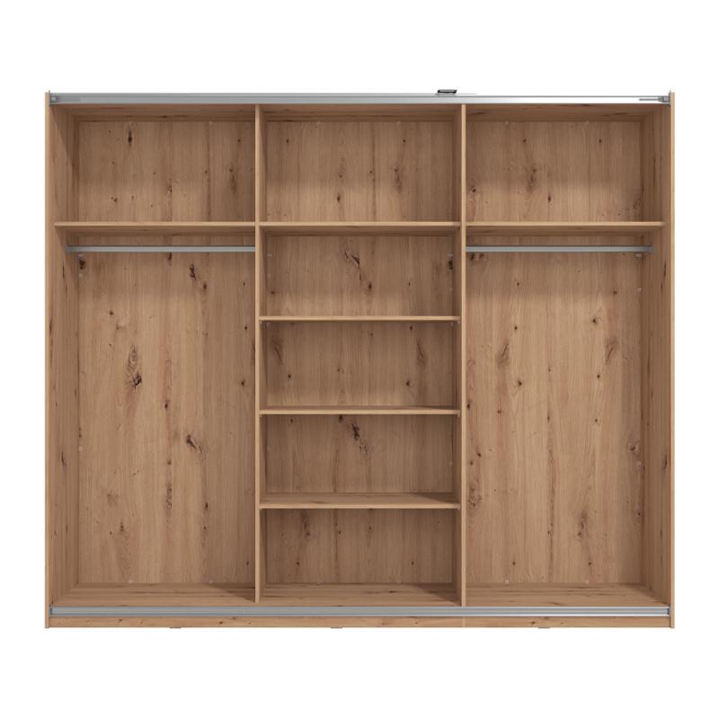ΝΤΟΥΛΑΠΑ SARDINIA 270 OG ΜΕ ΚΑΘΡΕΦΤΗ ARTISAN OAK / ΜΑΥΡΟ 262.5x65.5x224εκ - Image 4