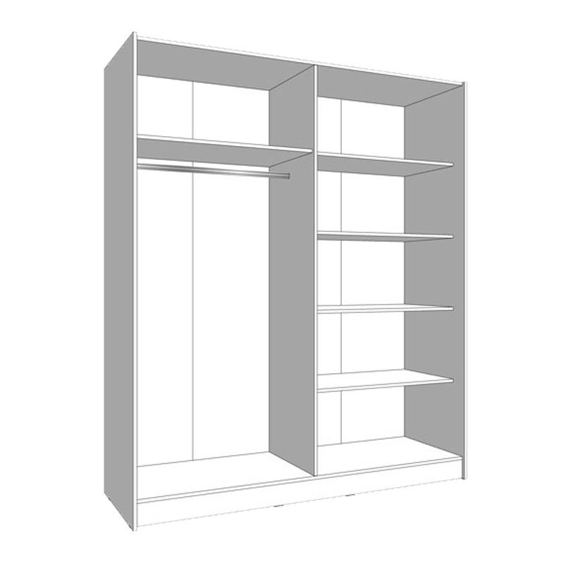 ΝΤΟΥΛΑΠΑ SIERRA 180 ΜΕ ΚΑΘΡΕΦΤΗ ARTISAN OAK 180x62.5x210εκ - Image 5