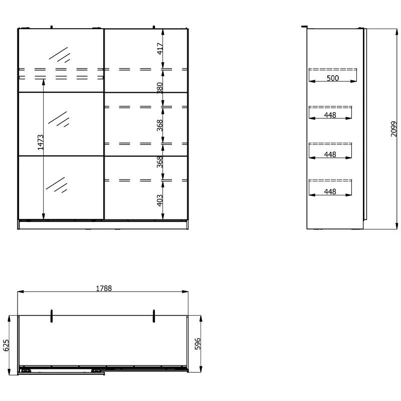 ΝΤΟΥΛΑΠΑ SIERRA 180 ΜΕ ΚΑΘΡΕΦΤΗ ARTISAN OAK 180x62.5x210εκ - Image 6