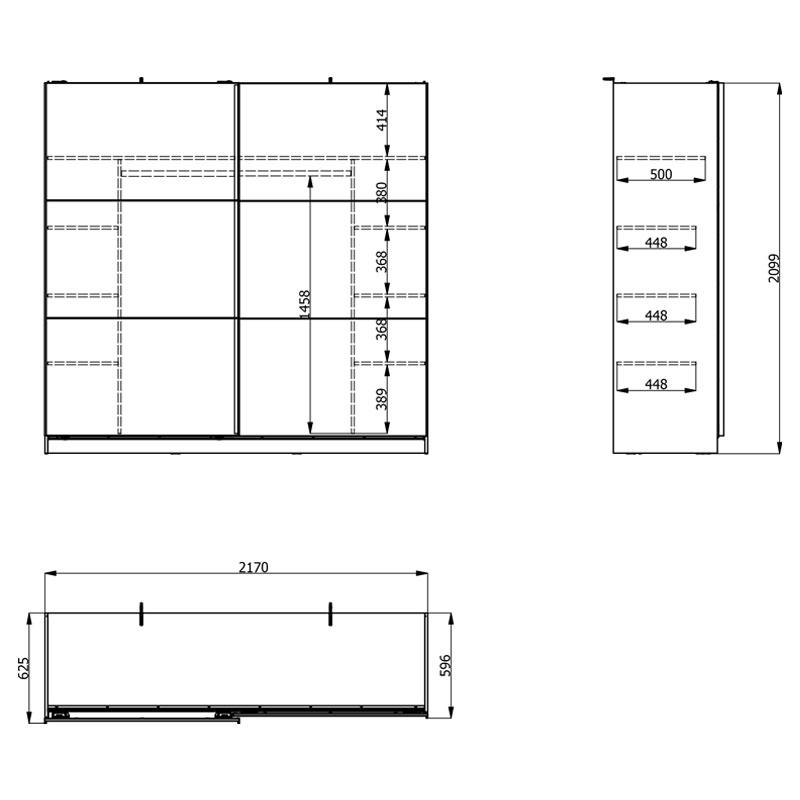 ΝΤΟΥΛΑΠΑ SIERRA 220 ΓΚΡΙ ΧΡΩΜΑ 217x62.5x210εκ - Image 6