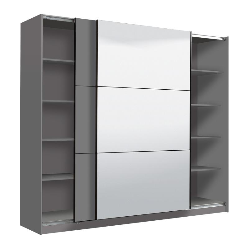 ΝΤΟΥΛΑΠΑ SIERRA 220 ΜΕ ΚΑΘΡΕΦΤΗ ΓΚΡΙ ΧΡΩΜΑ 217x62.5x210εκ - Image 4