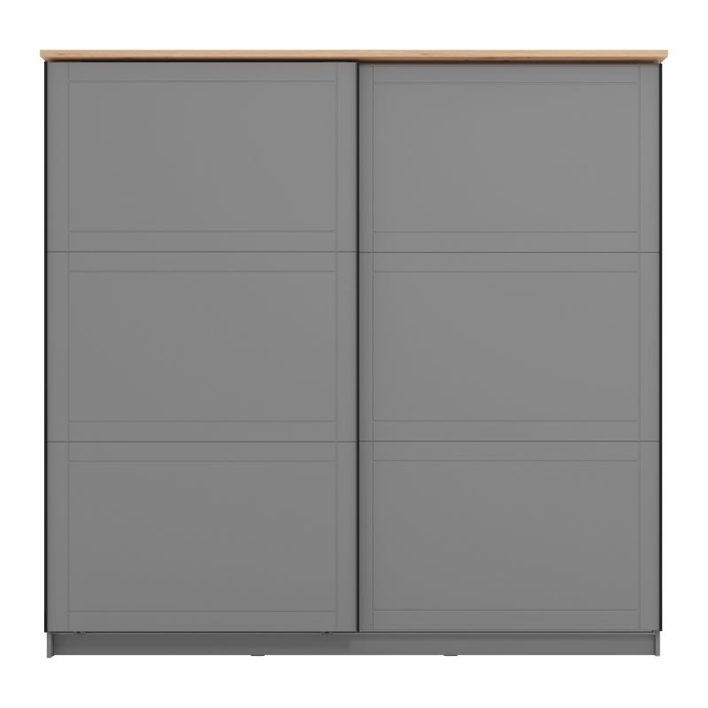 ΝΤΟΥΛΑΠΑ VALENCIA 220 ΓΚΡΙ-ARTISAN OAK-ΓΚΡΙ ΜΑΤ 220x62.5x214εκ - Image 3