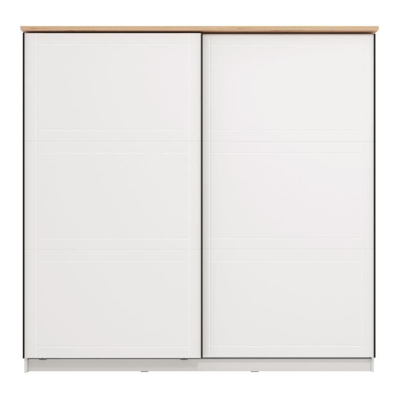 ΝΤΟΥΛΑΠΑ VALENCIA 220 ΛΕΥΚΟ-ARTISAN OAK-ΛΕΥΚΟ ΜΑΤ 220x62.5x214εκ - Image 3