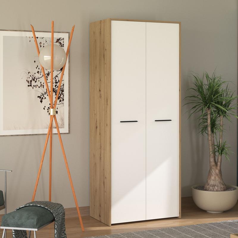 ΝΤΟΥΛΑΠΑ VARADERO 2K ARTISAN OAK-ΛΕΥΚΟ 80,5x53x203,5εκ fld - Image 2