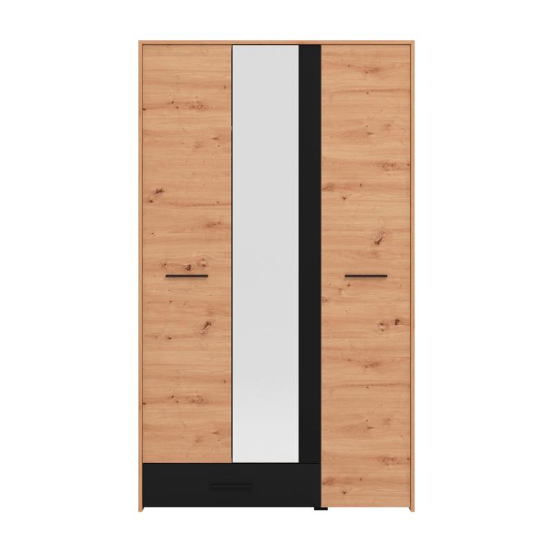 ΝΤΟΥΛΑΠΑ VARADERO 3K1F1O ARTISAN OAK-ΜΑΥΡΟ 119x53x203,5εκ - Image 4
