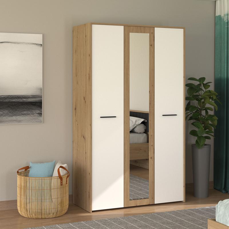 ΝΤΟΥΛΑΠΑ VARADERO 3K1O ARTISAN OAK-ΛΕΥΚΟ-ARTISAN OAK 119x53x203,5εκ fld - Image 2