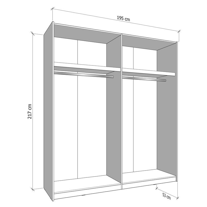 ΝΤΟΥΛΑΠΑ VEYMONT 200 OG h217 ΛΕΥΚΟ ΧΡΩΜΑ 195x61x218εκ - Image 7