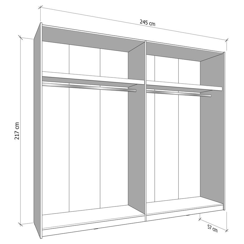 ΝΤΟΥΛΑΠΑ VEYMONT 245 OG h217 ΛΕΥΚΟ ΧΡΩΜΑ 245x61x218εκ - Image 6