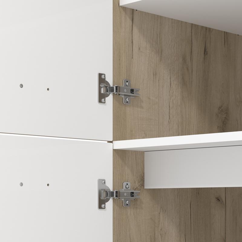 ΝΤΟΥΛΑΠΙ ΚΟΥΖΙΝΑΣ DIANA BD 60 GREY OAK-SAND ΓΥΑΛΙΣΤΕΡΟ FOIL 60x58x215εκ - Image 6