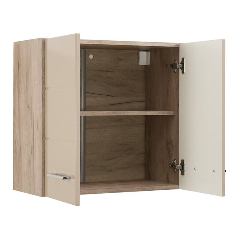 ΝΤΟΥΛΑΠΙ ΚΟΥΖΙΝΑΣ DIANA G60A GREY OAK-SAND ΓΥΑΛΙΣΤΕΡΟ FOIL 60x30x57εκ - Image 4