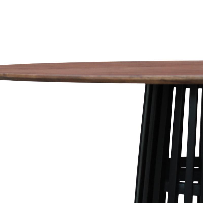 ΟΒΑΛ ΤΡΑΠΕΖΙ ΤΡΑΠΕΖΑΡΙΑΣ "Mekong" ΚΑΦΕ-ΜΑΥΡΟ ΧΡΩΜΑ 180x90x76εκ - Image 5