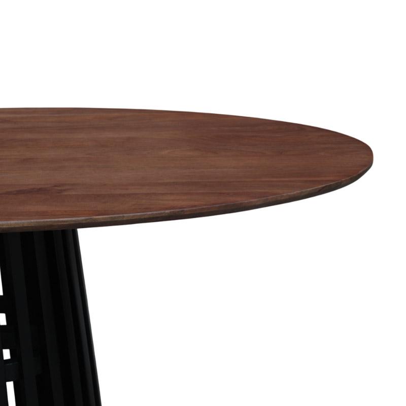 ΟΒΑΛ ΤΡΑΠΕΖΙ ΤΡΑΠΕΖΑΡΙΑΣ "Mekong" ΚΑΦΕ-ΜΑΥΡΟ ΧΡΩΜΑ 180x90x76εκ - Image 6