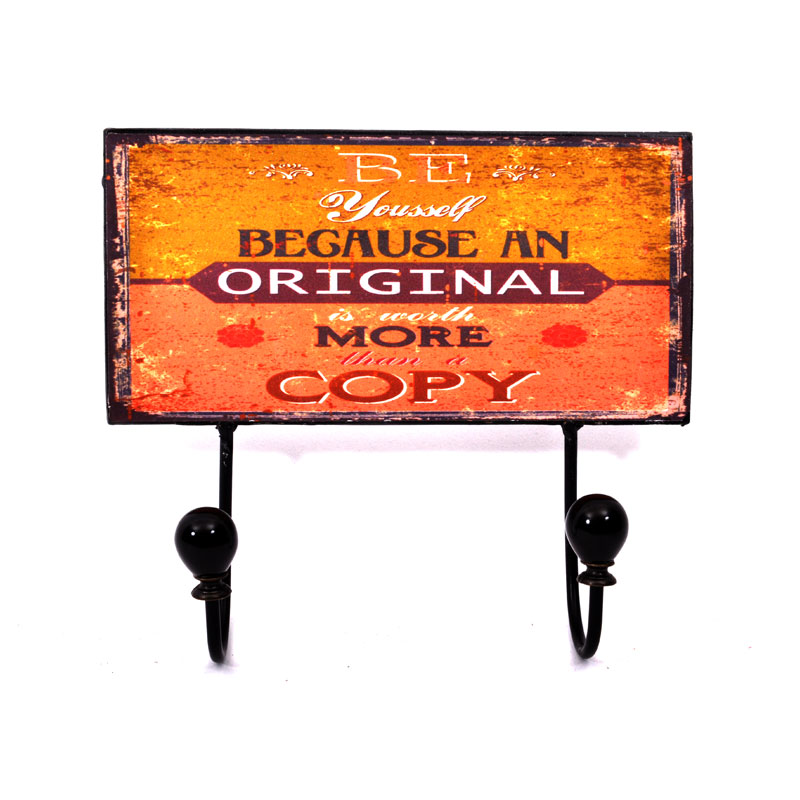 ΜΕΤΑΛΛΙΚΗ ΚΡΕΜΑΣΤΡΑ ΤΟΙΧΟΥ 2 ΘΕΣΕΩΝ "ORIGINAL" ΠΟΡΤΟΚΑΛΙ 22*6.5*20 ZW16-589-615