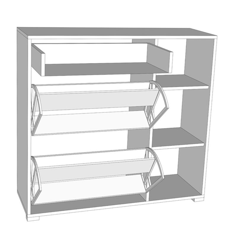 ΠΑΠΟΥΤΣΟΘΗΚΗ Arco 2 GREY OAK 102x33x94,5εκ - Image 6