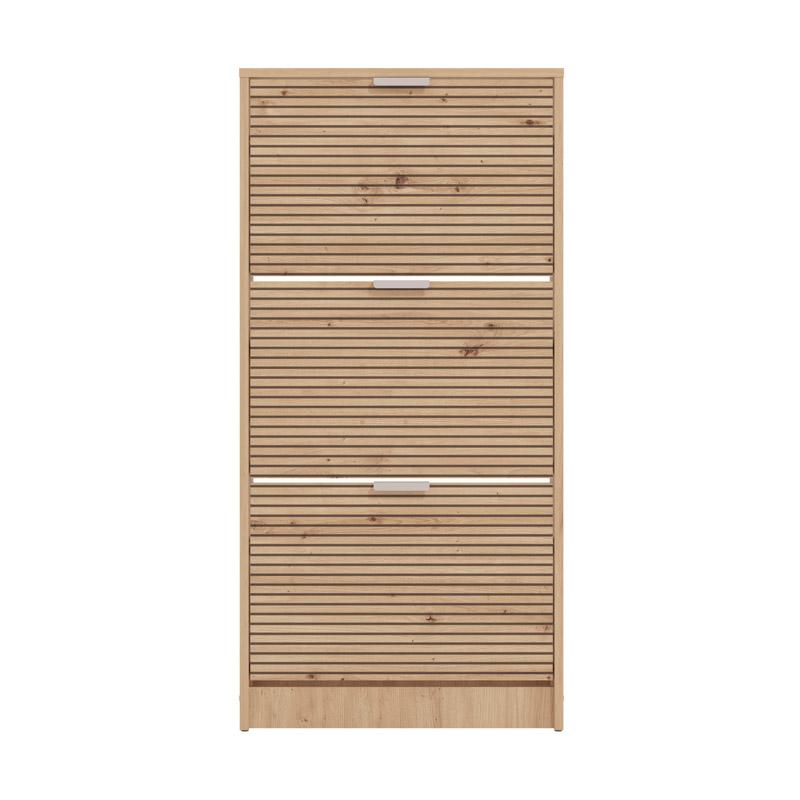ΠΑΠΟΥΤΣΟΘΗΚΗ Base 13 ARTISAN OAK-ARTISAN OAK ΜΕ ΜΑΥΡΕΣ ΓΡΑΜΜΕΣ-ΜΑΥΡΟ 58x18x119εκ - Image 3