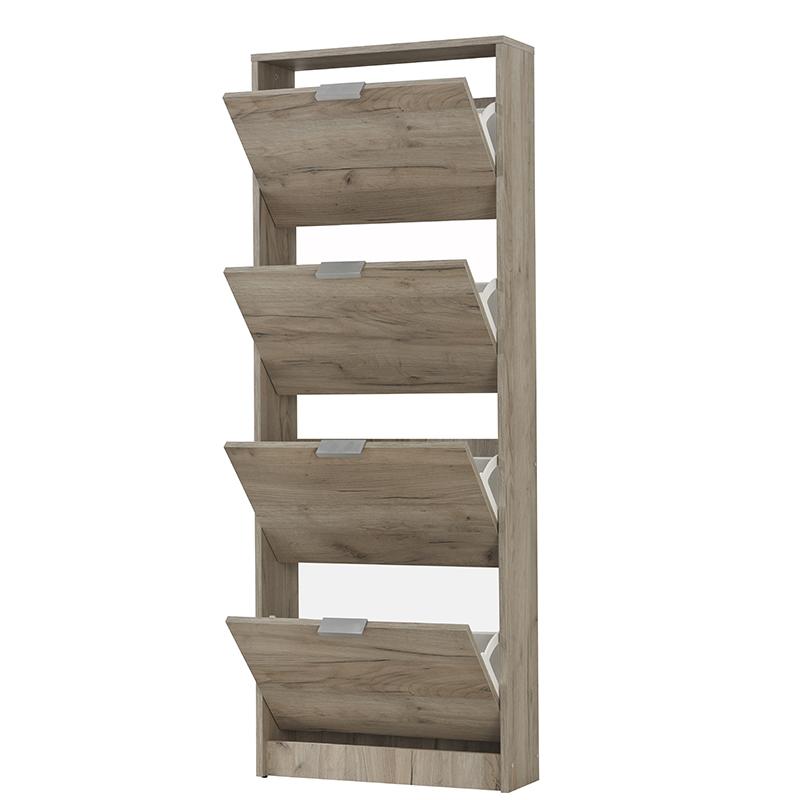 ΠΑΠΟΥΤΣΟΘΗΚΗ Base 14 GREY OAK 58x18x155,5εκ - Image 4