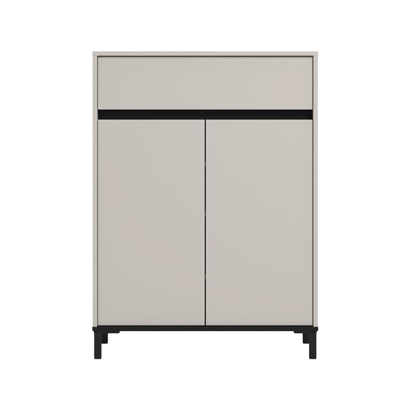 ΠΑΠΟΥΤΣΟΘΗΚΗ FLANNAN 2K1F2V CASHMERE/ΜΑΥΡΟ MATT ΧΡΩΜΑ 80x40x110εκ - Image 3