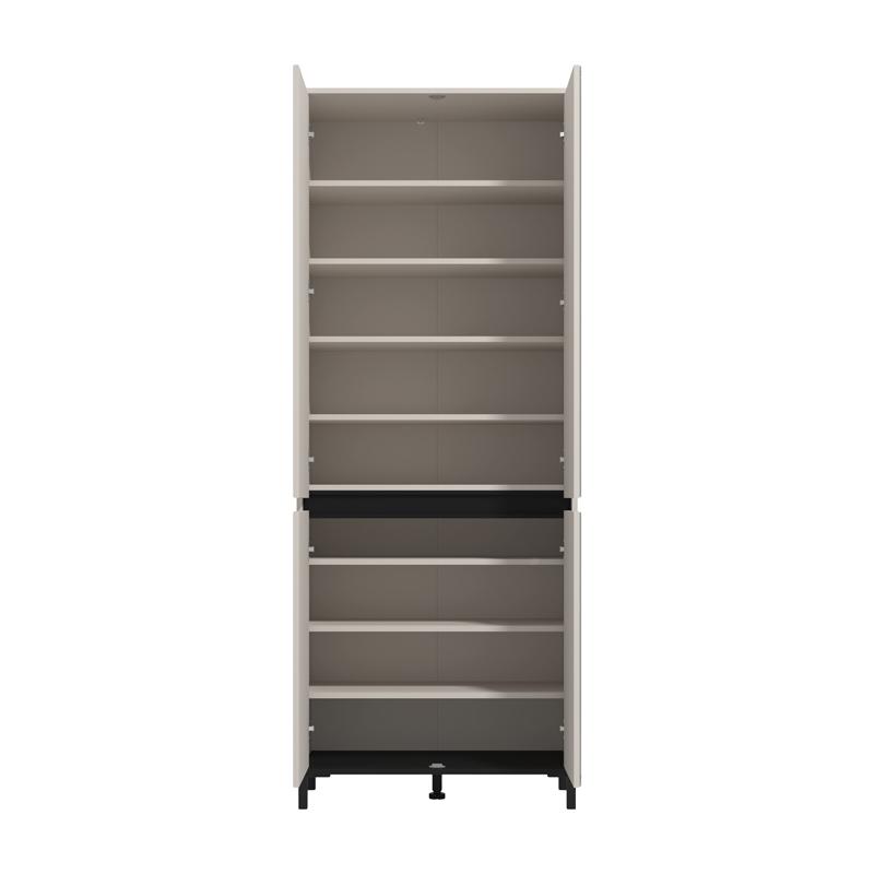 ΠΑΠΟΥΤΣΟΘΗΚΗ FLANNAN 2K4V 2OG CASHMERE/ΜΑΥΡΟ MATT ΧΡΩΜΑ 80x40x205εκ - Image 4