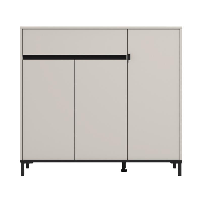 ΠΑΠΟΥΤΣΟΘΗΚΗ FLANNAN 3K1F3V CASHMERE/ΜΑΥΡΟ MATT ΧΡΩΜΑ 120x40x110εκ - Image 3