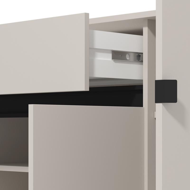 ΠΑΠΟΥΤΣΟΘΗΚΗ FLANNAN 3K1F3V CASHMERE/ΜΑΥΡΟ MATT ΧΡΩΜΑ 120x40x110εκ - Image 5