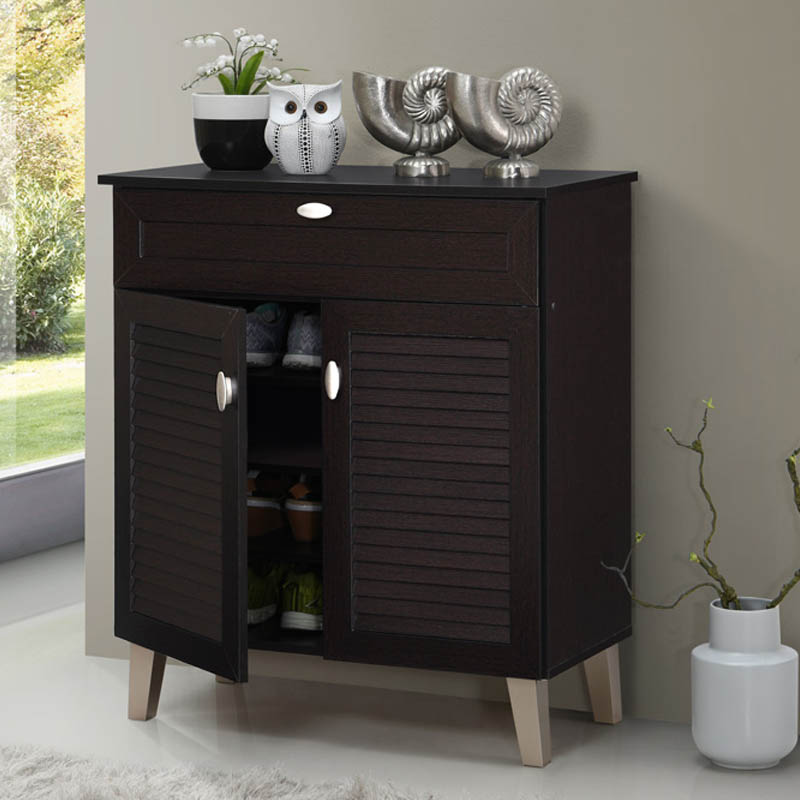 ΠΑΠΟΥΤΣΟΘΗΚΗ FP-02 WENGE ΜΕ 4 ΡΑΦΙΑ ΚΑΙ 1 ΣΥΡΤΑΡΙ 77,8x36,8x89,3εκ