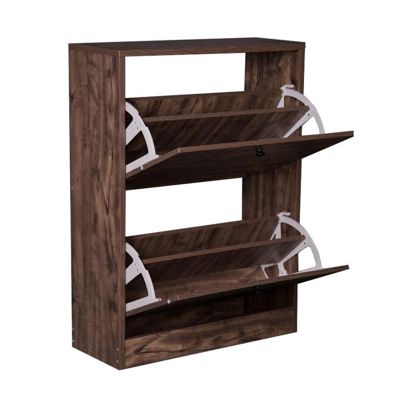 ΠΑΠΟΥΤΣΟΘΗΚΗ "Home" 1872 ΜΕ 2 ΠΟΡΤΕΣ ΜΑΥΡΗ GREY OAK-ΜΑΥΡΗ 60x23.5x81εκ - Image 3