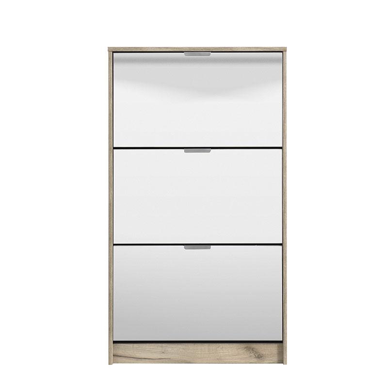 ΠΑΠΟΥΤΣΟΘΗΚΗ Hugo 23 Grey Oak ΜΕ ΚΑΘΡΕΦΤΗ 67x28x119εκ - Image 3