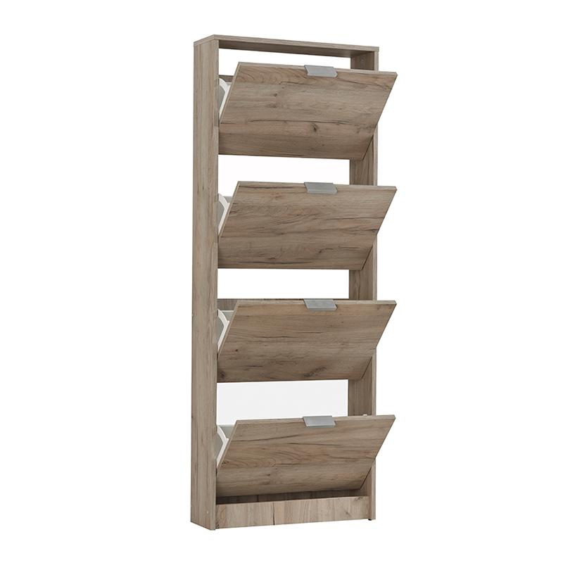 ΠΑΠΟΥΤΣΟΘΗΚΗ Hugo 24 Grey Oak 67x28x155εκ - Image 4