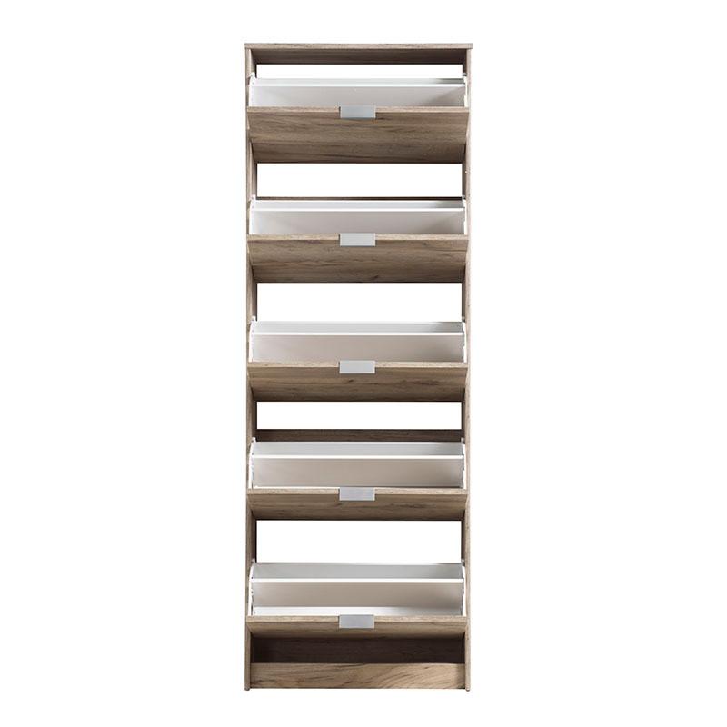 ΠΑΠΟΥΤΣΟΘΗΚΗ Hugo 25 Grey Oak 67x28x191,5εκ - Image 5