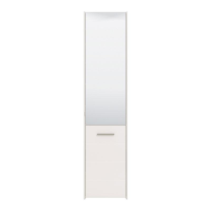 ΠΑΠΟΥΤΣΟΘΗΚΗ ΜΕ ΚΑΘΡΕΦΤΗ MENORCA 1K OG ΛΕΥΚΟ-ΛΕΥΚΟ HIGH GLOSS 46,5x37,5x199εκ - Image 3