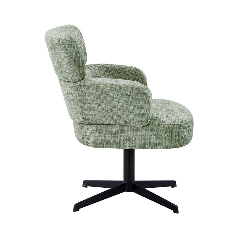 ΠΕΡΙΣΤΡΕΦΟΜΕΝΗ ΠΟΛΥΘΡΟΝΑ FL096 ΛΑΔΙ ΥΦΑΣΜΑ ΜΕ ΜΑΥΡΗ ΜΕΤΑΛΛΙΚΗ ΒΑΣΗ 70x74x89εκ - Image 3