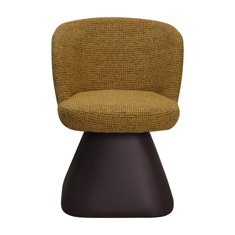 ΠΕΡΙΣΤΡΕΦΟΜΕΝΗ ΠΟΛΥΘΡΟΝΑ FL24137 ΚΙΤΡΙΝΟ-ΚΑΦΕ ΧΡΩΜΑ 58x60x79εκ - Image 4